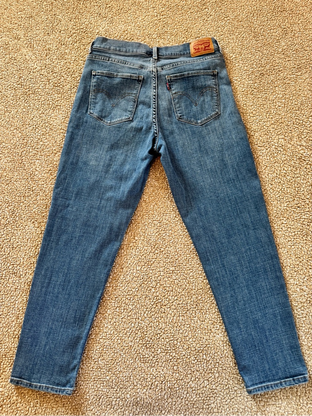 Leviโs Womenโs Distressed Skinny Jeans Size 8 Medium Wash Stretch Denim